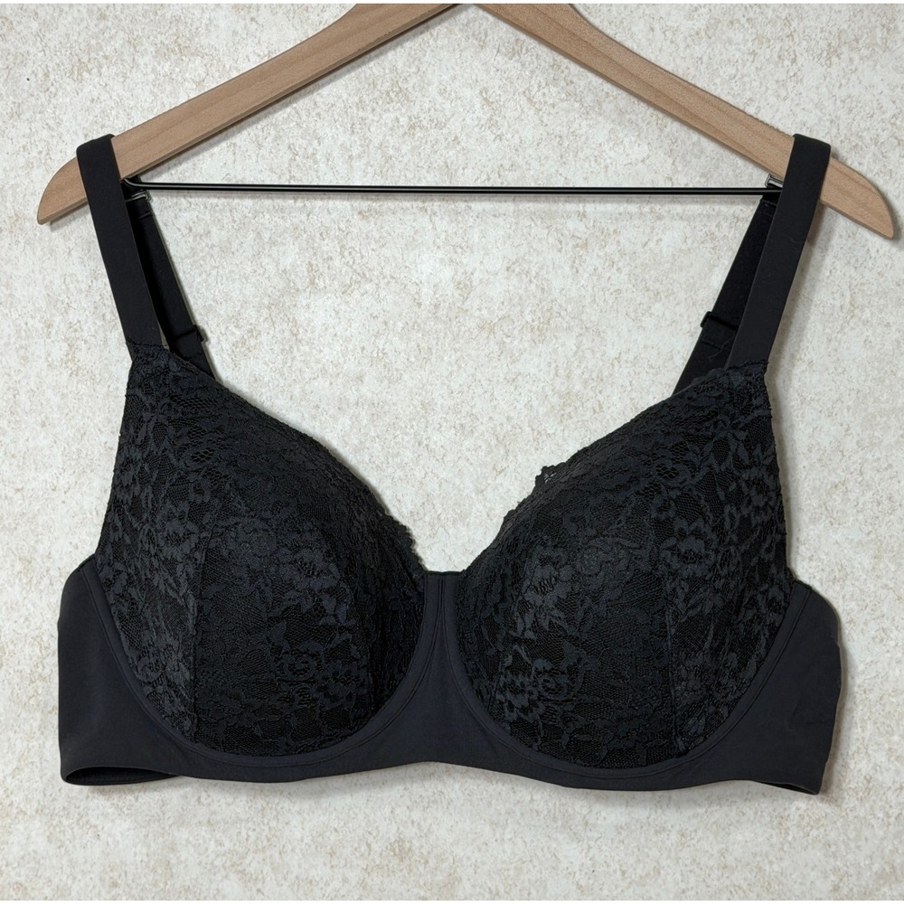 SKIMS 42D Black Lace Fits Everybody Full Coverage Underwire Bra Comfort Support‎